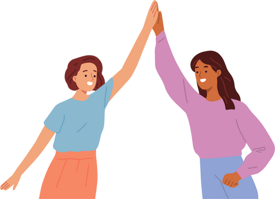 Women High Five Friend Celebration Happy